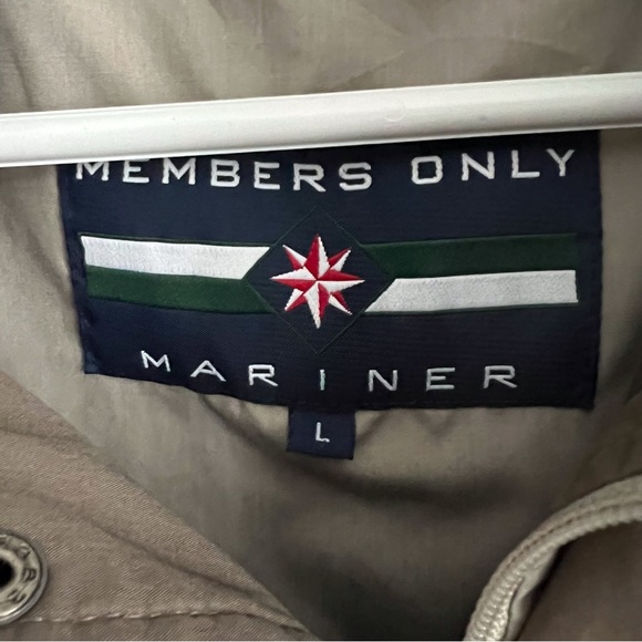 Members Only Vintage Mariner Tan Bomber Jacket Windbreaker Men’s Large - Picture 4 of 9